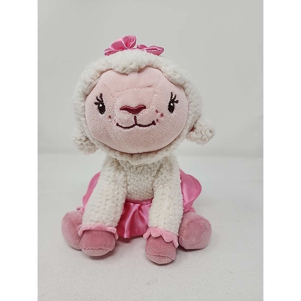 Disney Plush Cream & Pink McStuffins Lambie Sheep Lamb Stuffed Character Animal